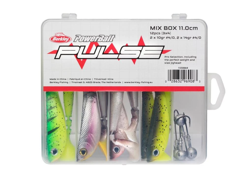 Berkley Pulse Shad Mix Box + Jigheads 1 Berkley Pulse Shad Mix Box + Jigheads