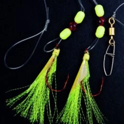 FLADEN Dorsch & Köhler Rig Mit Gelb-Grünen Federn Gr. 5/0