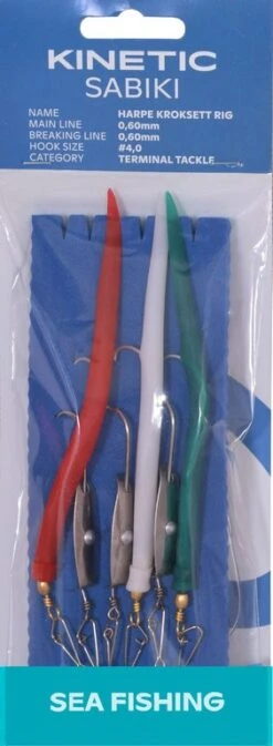 Kinetic Sabiki Harpe Kroksett Rig - Vorfach Makk Und Spoon